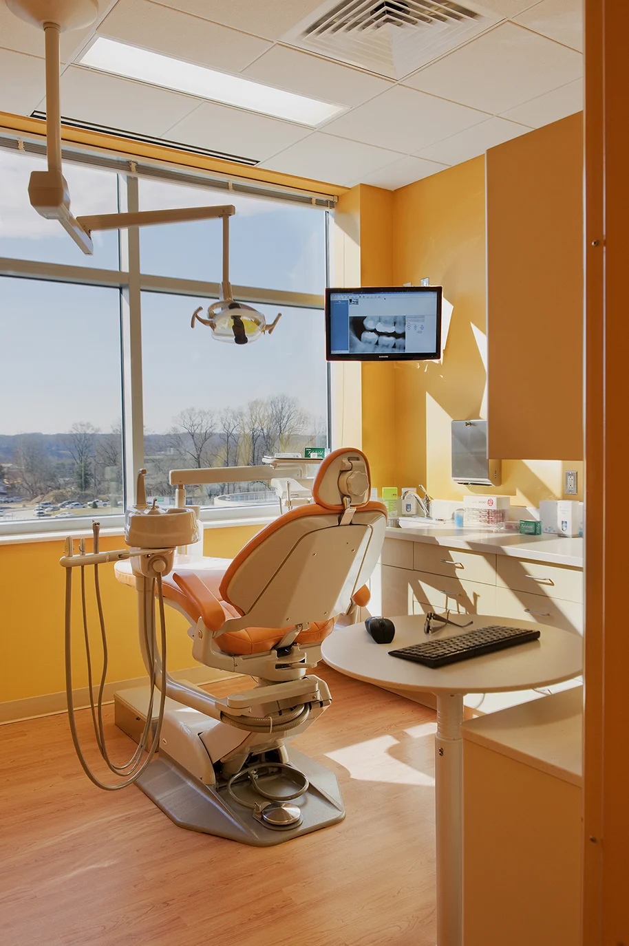 Modern dental operatory with digital imaging at Capital Dental Sibley